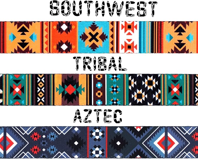 Southwest Dog Collar Tribal Pattern Adjustable Puppy Pet Collars for Small Medium Large Dogs Aztec Print (Tribal, Neck Fit 12"-16")