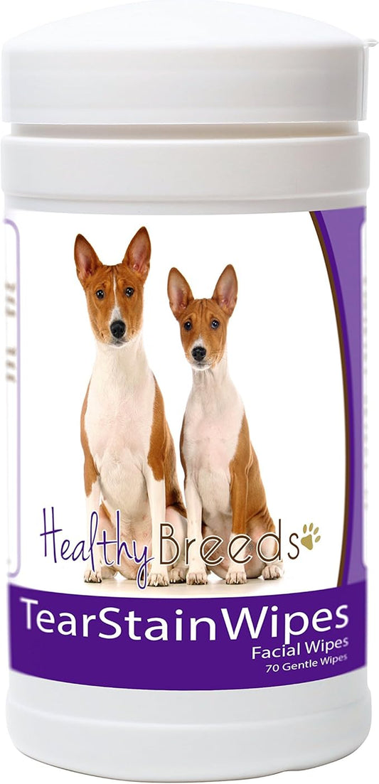 Healthy Breeds Basenji Tear Stain Wipes 70 Count