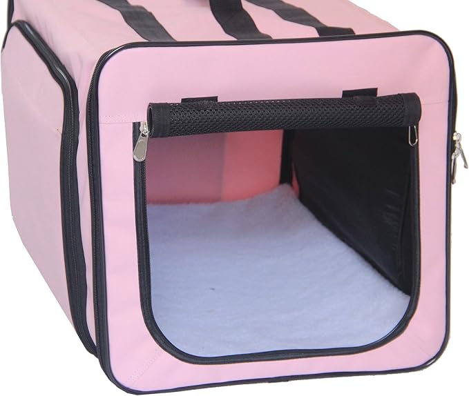 Pet Life ® Roomeo Folding Collapsible Airline Approved Pet Dog Carrier Crate