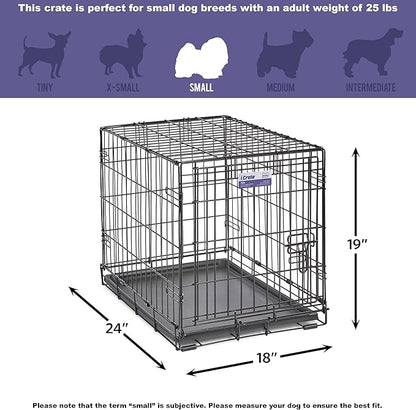 MidWest Homes for Pets Newly Enhanced Single & Double Door iCrate Dog Crate, Includes Leak-Proof Pan, Floor Protecting Feet, Divider Panel & New Patented Features