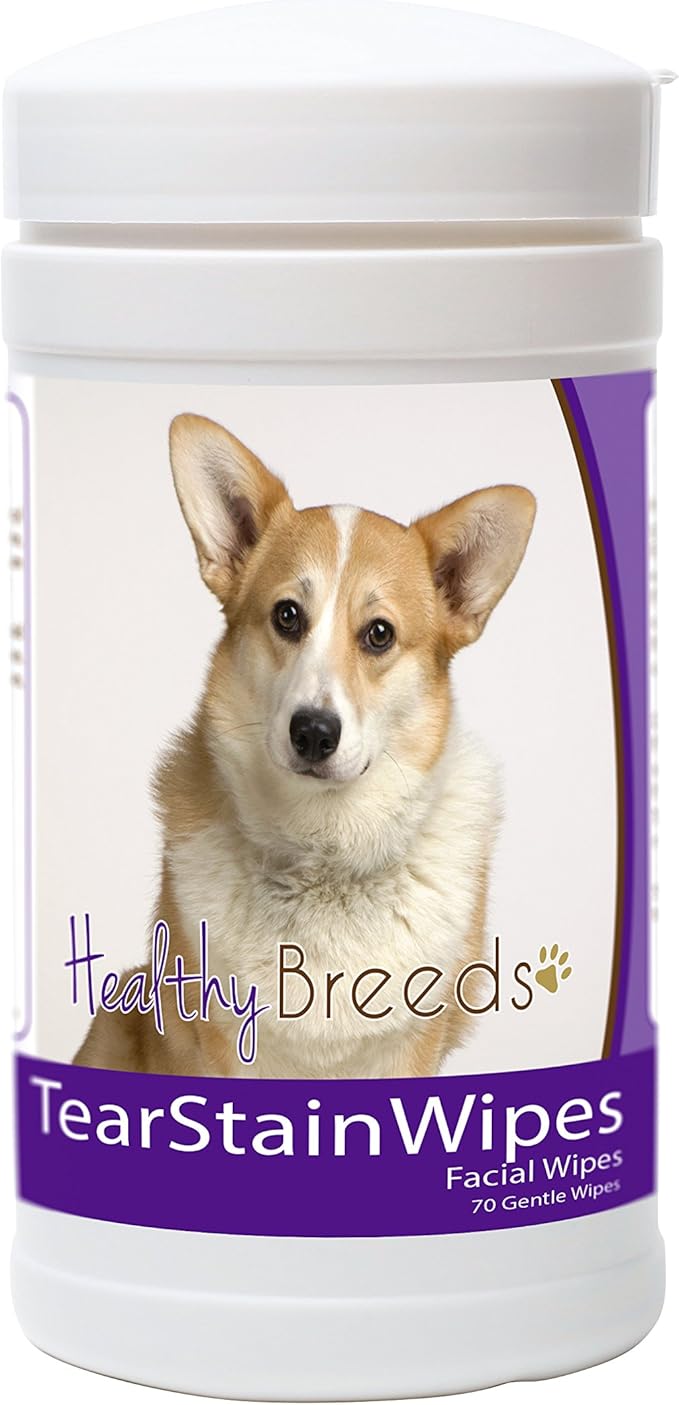 Healthy Breeds Cardigan Welsh Corgi Tear Stain Wipes 70 Count