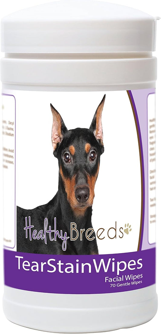 Healthy Breeds German Pinscher Tear Stain Wipes 70 Count