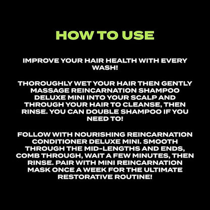 Bleach London Reincarnation Bond Restoring Shampoo Mini (75ml / 2.5oz) - Strengthening Daily Shampoo for All Hair Types, Vegan & PETA-Approved