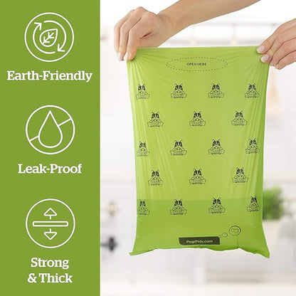 Pogi's Poop n' Wipe Combo - 500 Unscented Dog Poop Bags and 100 Plant-based Grooming Wipes Bundle