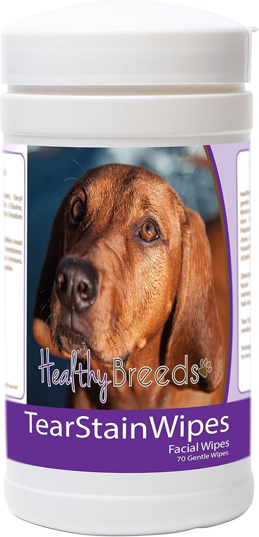 Healthy Breeds Redbone Coonhound Tear Stain Wipes 70 Count