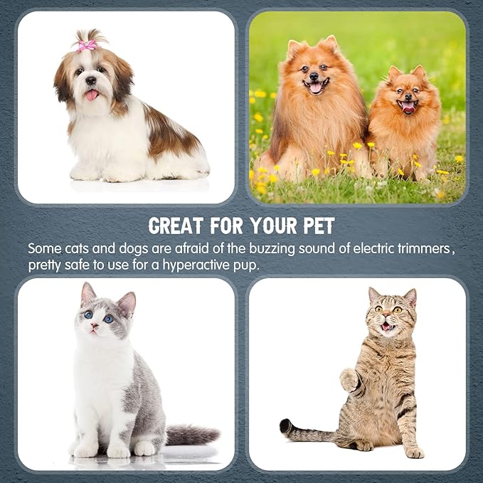 Yinkin 5 Pieces Razor Comb for Dogs Hair Grooming Trimmer for Pet Razor Comb with 25 Extra Blades Manual Dog Hair Trimmer Double Edge for Cats Hair Cutting Tool(Blue)