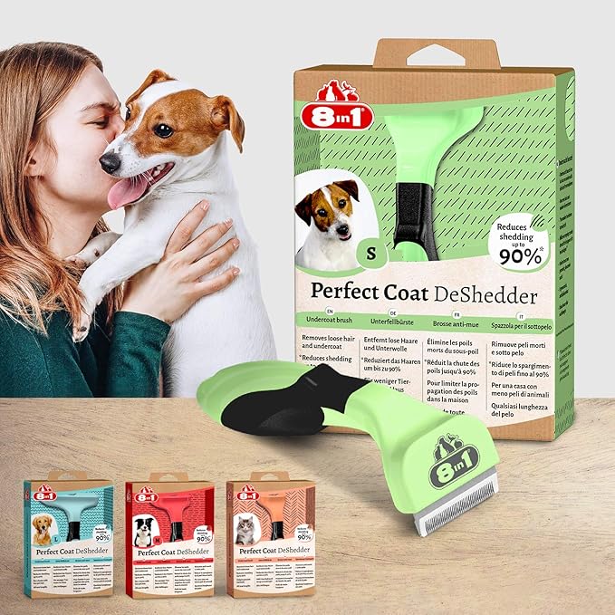 Perfect Coat DeShedder S - Undercoat brush for small dogs, dog brush suitable for short and long hair