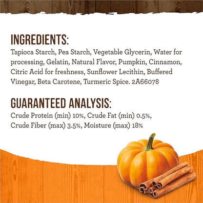 Merrick Fresh Kisses Natural Dental Chews, Treats Infused with Pumpkin and Cinnamon for Medium Dogs 25-50 Lbs - 5 oz. Pouch (Pack of 2)