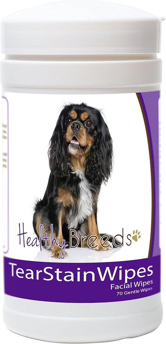 Healthy Breeds Cavalier King Charles Spaniel Tear Stain Wipes 70 Count