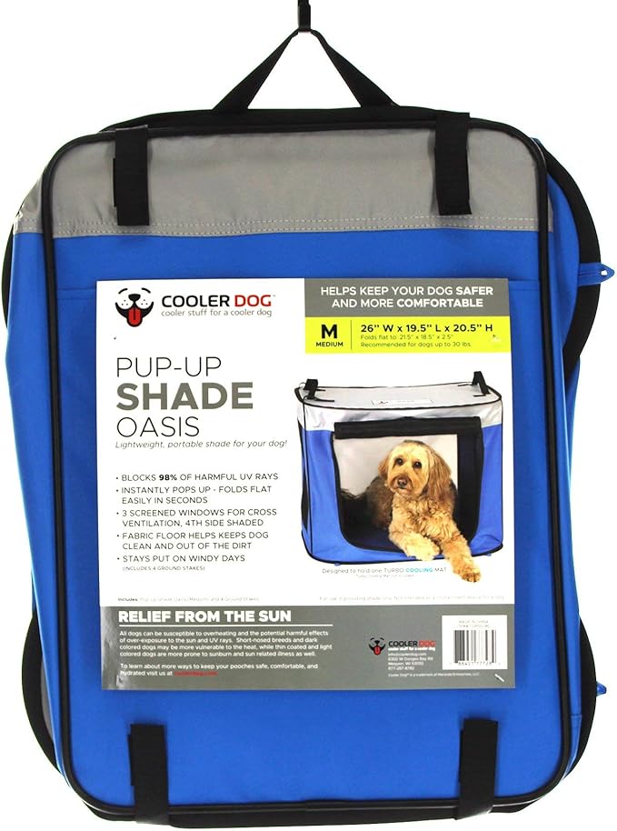 Pop Up Shade Oasis Dog Shade UV Sun Protection, Medium