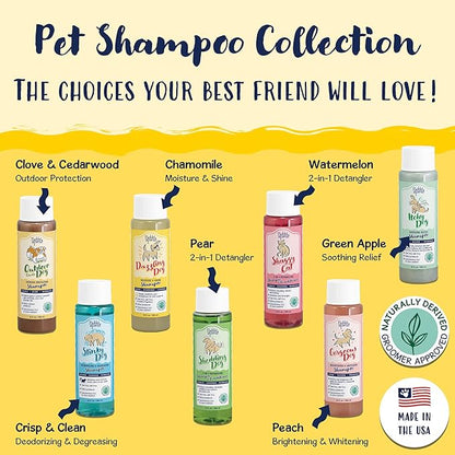 Bobbi Panter Dazzling Dog Shampoo for Moisture & Shine - Natural Ingredients, Tear-Free, Paraben-Free, pH-Balanced, 20:1 Concentrated Formula, Chamomile Scent, 13 oz. (Case of 12)