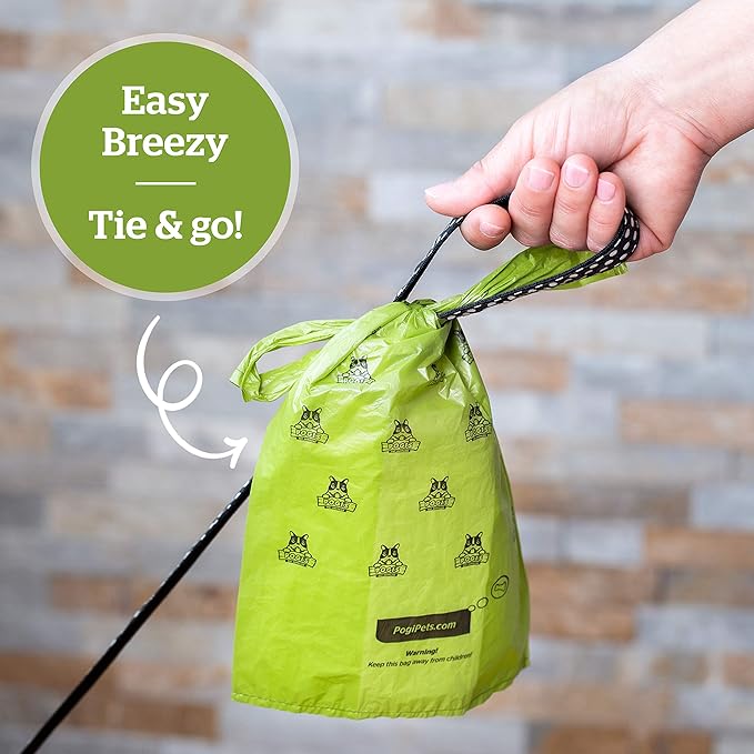 Pogi's 900 Dog Poop Bags w/Handles and 100 Plant-based Grooming Wipes Bundle