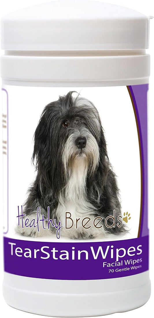 Healthy Breeds Lhasa Apso Tear Stain Wipes 70 Count