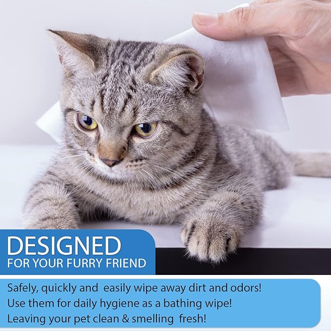Dog Wipes for Dogs Cats, 600 Count All Purpose Cleaning Pet Wipes, Dog Ear Wipes, Quick Easy Grooming for Bums, Body, Paws, Eyes, for A Easy & Speedy Freshen-Up, 6 Travel Pack of 600 Wipes