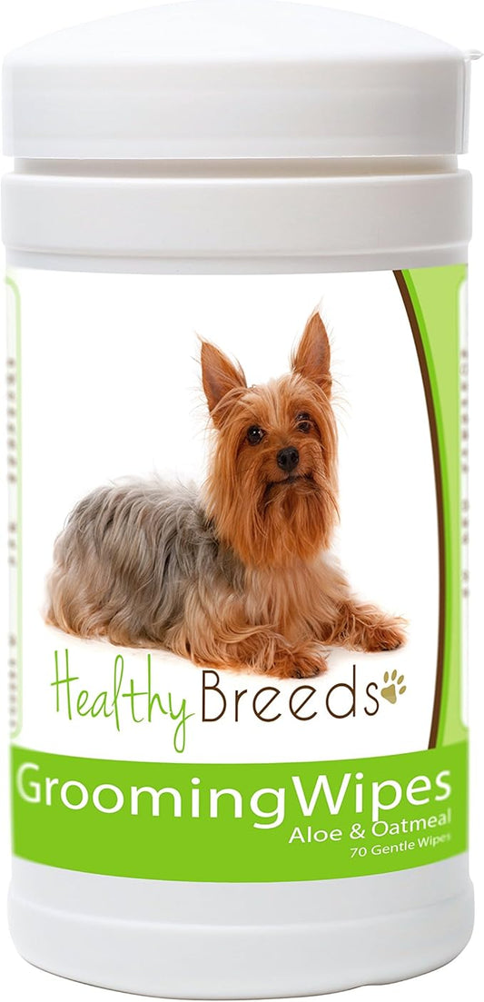 Healthy Breeds Silky Terrier Grooming Wipes 70 Count
