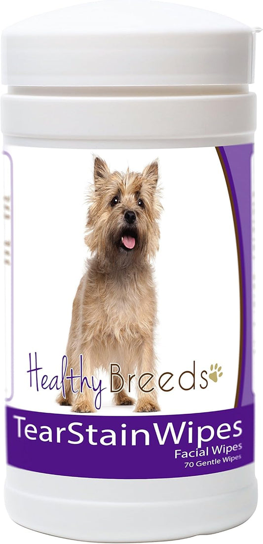 Healthy Breeds Cairn Terrier Tear Stain Wipes 70 Count