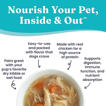 Solid Gold Dog Food Topper - 12 Pack Protein Shreds Wet Dog Food Topper w/Chicken & Carrots - High Protein Meal Toppers for Dogs to Support Muscle Growth and Overall Immunity