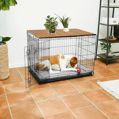 HiCaptain Pet Crate Table Topper – Foldable Wire Dog Kennel Topper Custom Pet Crate Table(XL, for 48 inch Crate)