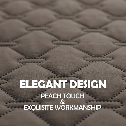 gogobunny 100% Double Sided Waterproof Dog Blanket Soft Pet Bed Cover Reversible Protect Furniture Couch Sofa Car for Puppy Cat Kids (Dark Walnut/Light Walnut, 82x82 Inch (Pack of 1))