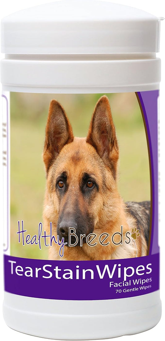Healthy Breeds German Shepherd Tear Stain Wipes 70 Count