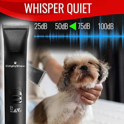 Premium Dog Clippers for Grooming, High-Performance 2-Speed Corded Shears for Thick Coats & Matted Hair, Quiet Dog Grooming Kit