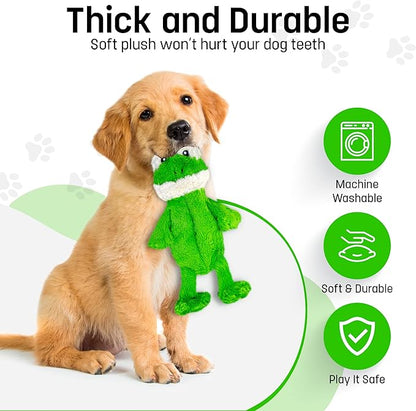 FGA MARKETPLACE Frog-Pink Rabbit Flat NO Stuffing NO Squeak Plush Dog Toy, Funny Style Will Entertain Your Dog for Hours, Recommended for Small and Medium Dog 21 INCH Long