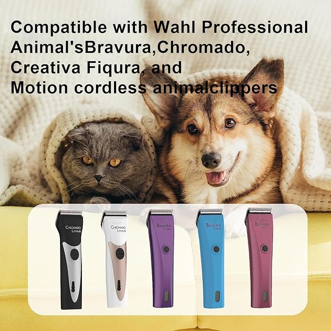 5 in 1 Replacement Blades Compatible with Wahl Bravura .Chromado，Creativa，Figura Dog Clippers for Dogs Grooming-(3PC)