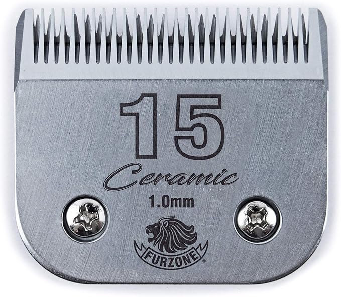 Detachable Ceramic Blade - Size 15 Blade 3/64", Made of High-Tech Ceramic Materials, Compatible with Most Andis, Oster, Wahl A5 Clippers