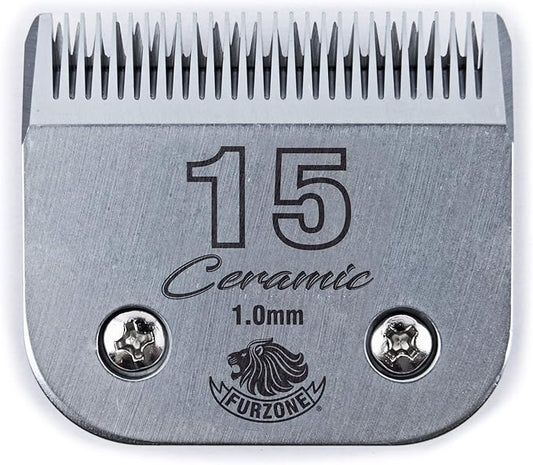 Detachable Ceramic Blade - Size 15 Blade 3/64", Made of High-Tech Ceramic Materials, Compatible with Most Andis, Oster, Wahl A5 Clippers