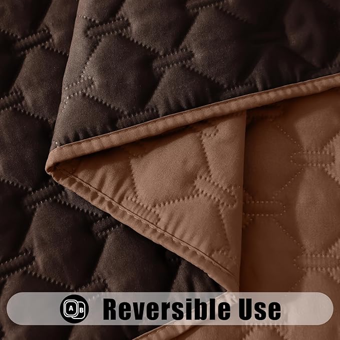 Smiry Waterproof Dog Blanket, Soft Dog Bed Cover Pet Blanket, Reversible Couch Cover for Dogs Washable, Pet Couch Covers for Sofa Furniture Protector for Puppy Cat (40x50 Inch, Brown/Chocolate)