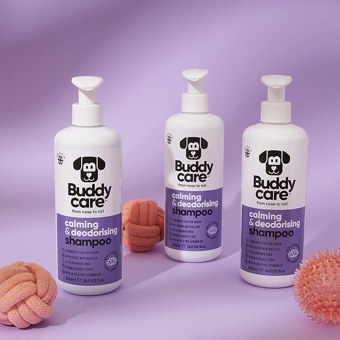Calming & Deodorising Dog Shampoo by Buddycare | Lavender Scented | with Aloe Vera and Pro Vitamin B5 (50.72oz)