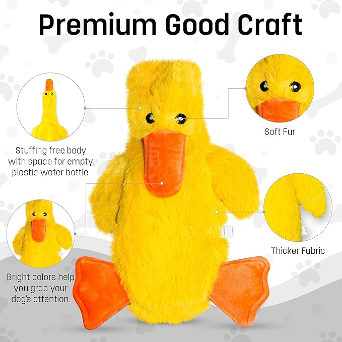FGA MARKETPLACE Pack of 7 Flat NO Stuffing NO Squeak Plush Dog Toys, Funny Style Will Entertain Your Dog for Hours, Recommended for Small and Medium Dog 21 INCH Long
