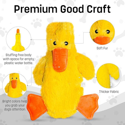 FGA MARKETPLACE Pack of 7 Flat NO Stuffing NO Squeak Plush Dog Toys, Funny Style Will Entertain Your Dog for Hours, Recommended for Small and Medium Dog 21 INCH Long