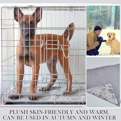Dog Crate Pan Cover Dog Bed Cover Washable Dog Crate Liner for Pets Dog Crate Tray, Pan Cover Only, Fit for 36 x 24 Inch (Hemp Flower)