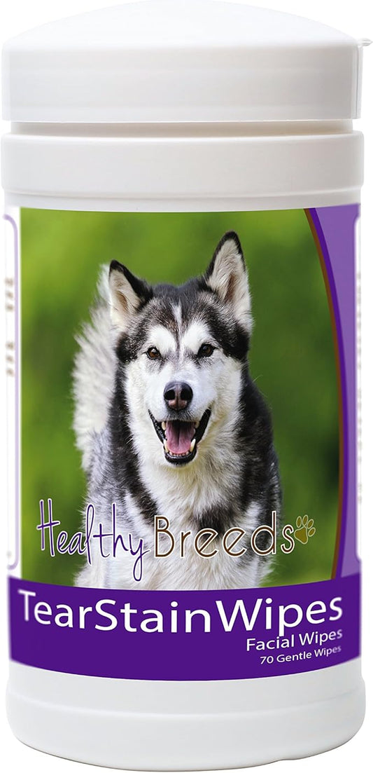 Healthy Breeds Alaskan Malamute Tear Stain Wipes 70 Count