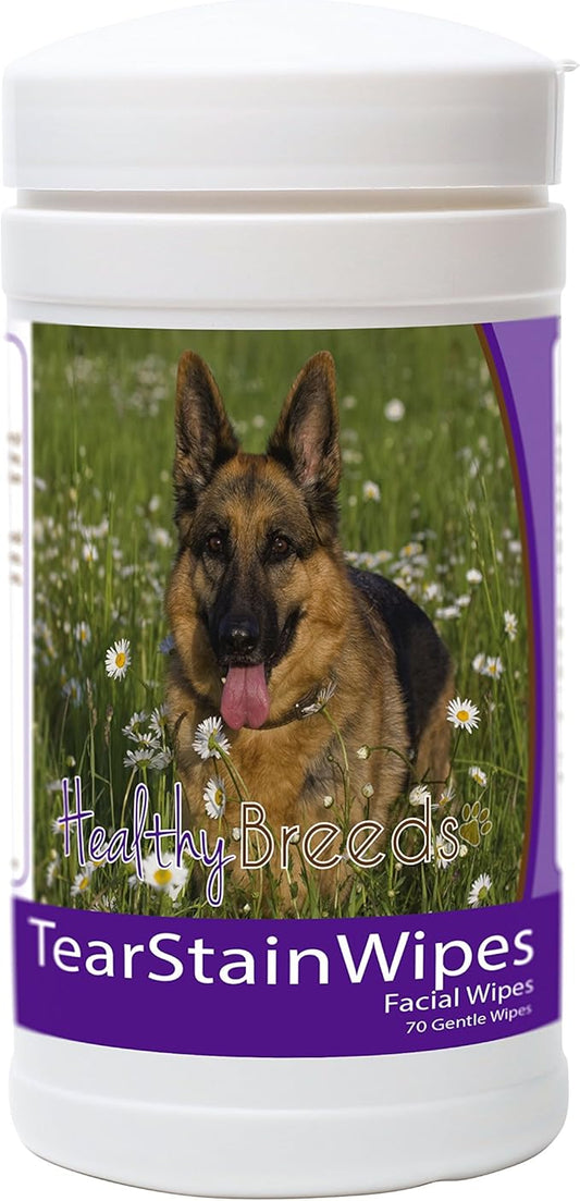 Healthy Breeds German Shepherd Tear Stain Wipes 70 Count