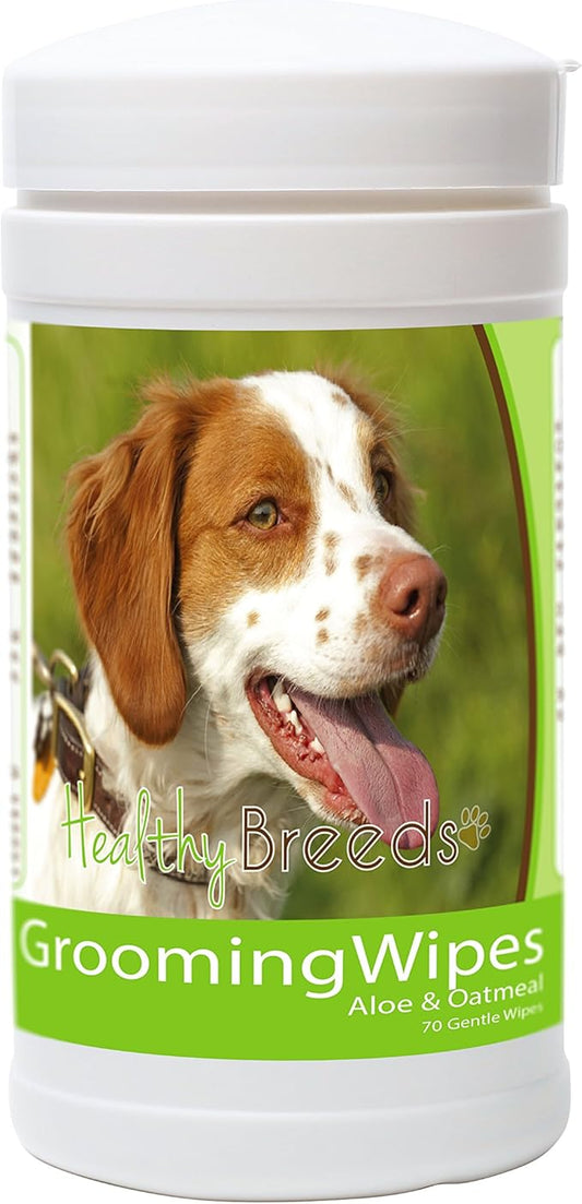 Healthy Breeds Brittany Grooming Wipes 70 Count