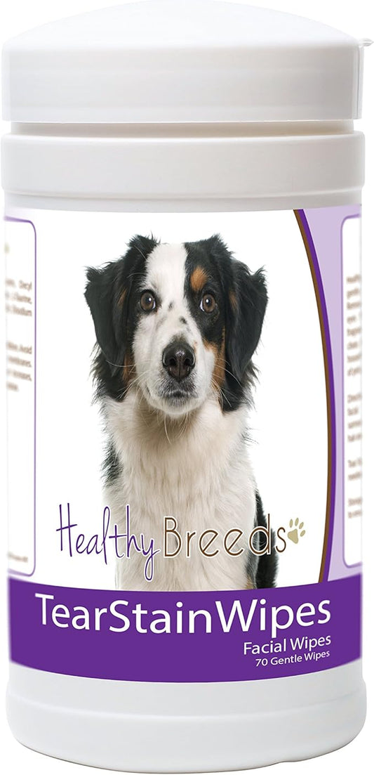 Healthy Breeds Miniature American Shepherd Tear Stain Wipes 70 Count