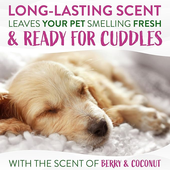 TropiClean Dog Wipes for Paws, Butt, Face, and Body, Anytime Cleaning and Deodorizing Pet Wipes, Safe for Licking, Berry Scent, Cat Safe, 100ct