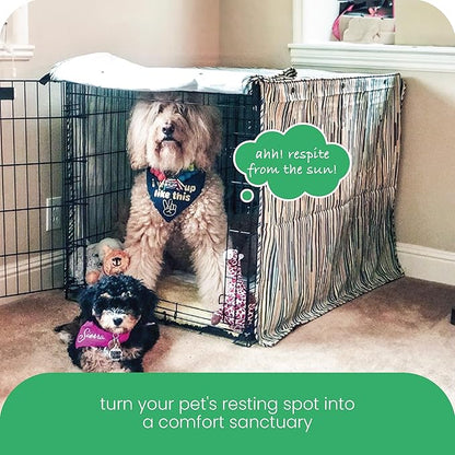 Molly Mutt I Don't Like Mondays Dog Crate Cover, 100% Cotton Canvas Cover with 2 Roll-Up Panels, Ideal for Dog or Cat Crate, Durable, Washable, and Free of Harmful Chemicals, 36" x 24" x 27"