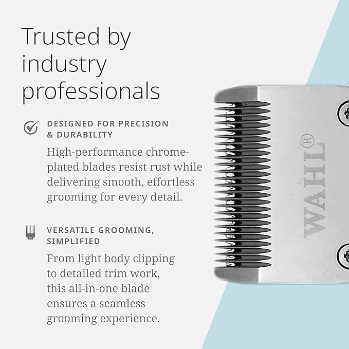 Wahl Pro Animal 4-in-1 Bladeset for Smart Clip Pet Clipper - Adjustable Grooming Blade for Light Body Clipping, Trim Work & Sanitary Areas - High-Performance, Chrome-Plated Replacement Blade