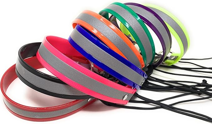 Sparky Pet Co - Surefit ECollar Replacement Strap - Bungee Dog Collar Waterproof - Adjustable - Secure Nexus Wheel Lock - for Electronic Training & Invisible Fence Systems - 1" (Reflective Yellow)