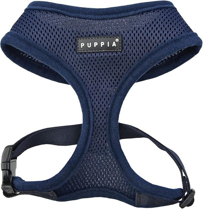 Puppia Soft Dog Harness, Navy, Large (PDCF-AC30-NY-L)