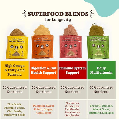 Natural Dog Company Super Seeds Dog Food Topper, Omega-Rich, Natural Dog Multivitamin, Superfood Dog Supplement, Dog Coat and Skin Health, Grain-Free Dog Supplement, Daily Dog Nutrition Boost, 8 Oz