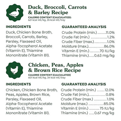 Greenies Smart Topper High Protein Wet Mix-in for Dogs, Chicken, Peas, Apples, and Brown Rice Recipe & Duck, Broccoli, Carrots and Barley Recipe Variety Pack with Whole Grains, 2oz. 8 Trays