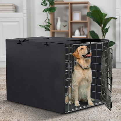 Utopia Home Dog Crate Cover, Waterproof Dog Kennel Cover 24 Inch - Black, 600D Heavy Duty Dog Cage Cover Universal Fit for Most Wire Pet Crates - 24 x 18 x 20 Inch (Cover Only)