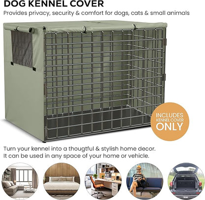 Utopia Home Dog Crate Cover, Waterproof Dog Kennel Cover 42 Inch - Beige Tan, 600D Heavy Duty Dog Cage Cover Universal Fit for Most Wire Pet Crates - 42 x 28 x 30 Inch (Cover Only)
