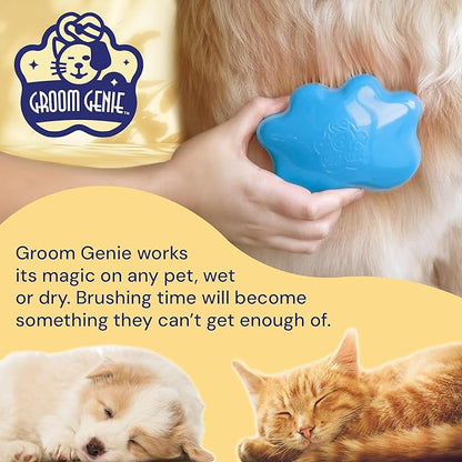 Large 5" Dog Pet Hair Massaging Brush Grooming Tool for Cats Dogs Long or Short Hair Royal Relief Blue