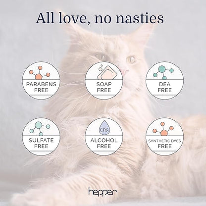 Hepper Deep Clean Pet Shampoo for Smelly Pets: Deskunk, Odor Control, Shedding Control, & Coat Care for All Breeds! Ideal for Short, Long, Double-Coated, and Smelly Pets