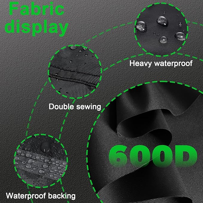 Outdoor Dog Kennel Cover Heavy Duty Full Coverage 600D Waterproof and Durable Dog Crate Cover for 4.2'Dx4.2'Wx4.5'H Multiple Brands of Dog Kennelswith Mesh Breathable Good Observation （Covers Only）